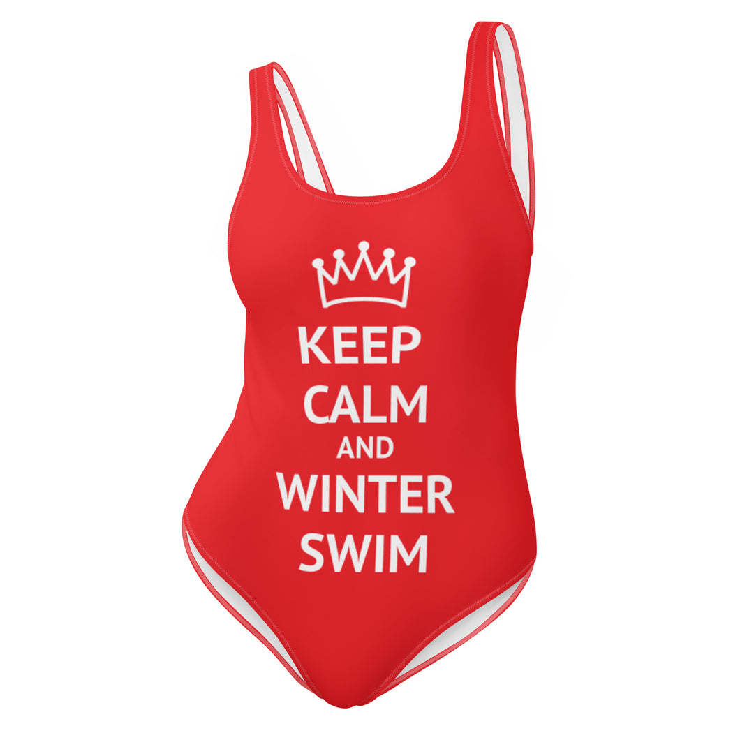 keep calm and winter swim badedragt