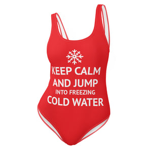 keep calm and jump into freezing cold water badedragt